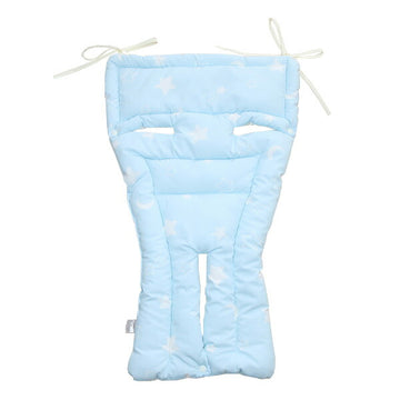 フジキ リバ-シブルベビーカー用クッション エトワールプラス サックス【送料無料 沖縄・一部地域を除く】